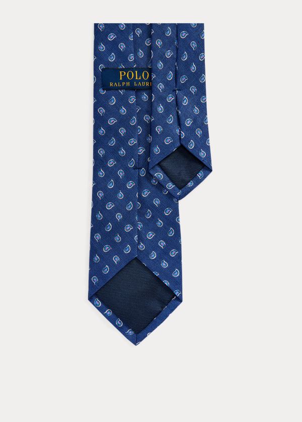 Men's Polo Ralph Lauren Pine-Print Linen Narrow Ties | 451879SXR